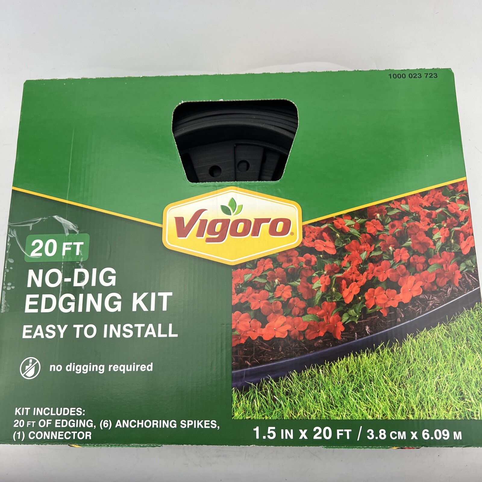 Vigoro 20 Ft. No-Dig Landscape Edging Kit Black 1000 023 723