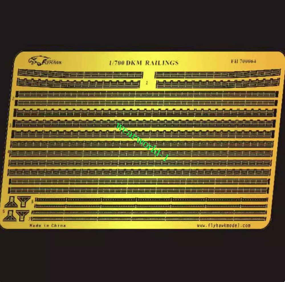 Flyhawk FH700064 1/700 German Navy Ship Model Railing Etching Sheet