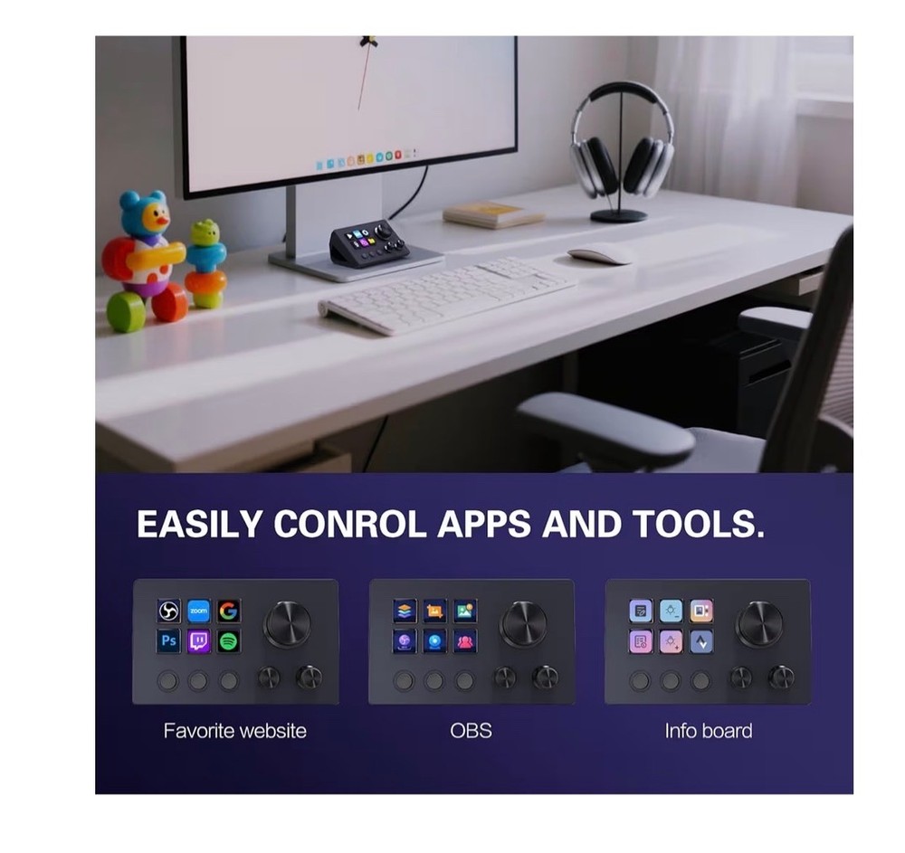Stream Controller Deck with12 Customizable Macro Keypad to Trigger Actions in OB