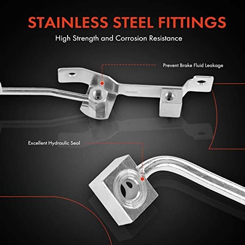 Front Driver Brake Hydraulic Hose Compatible with Select Dodge Models - Ram