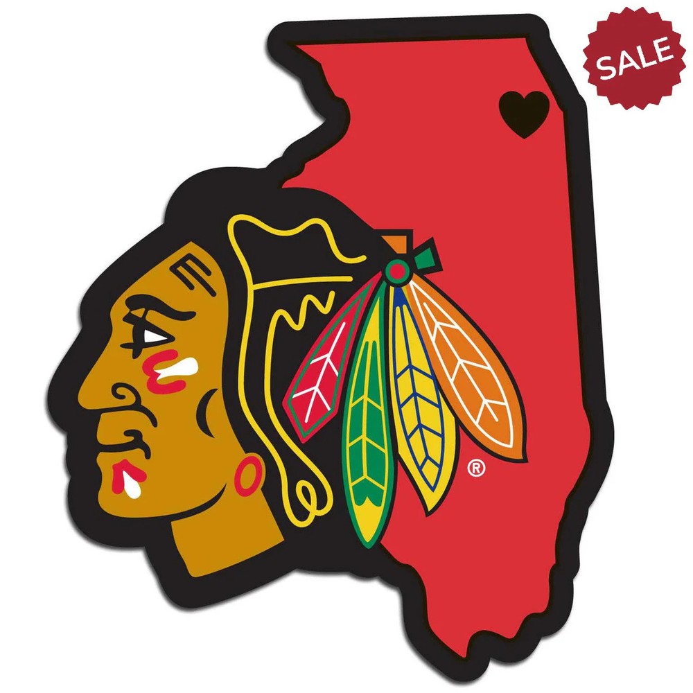 Chicago Blackhawks Decal Home State Pride Style