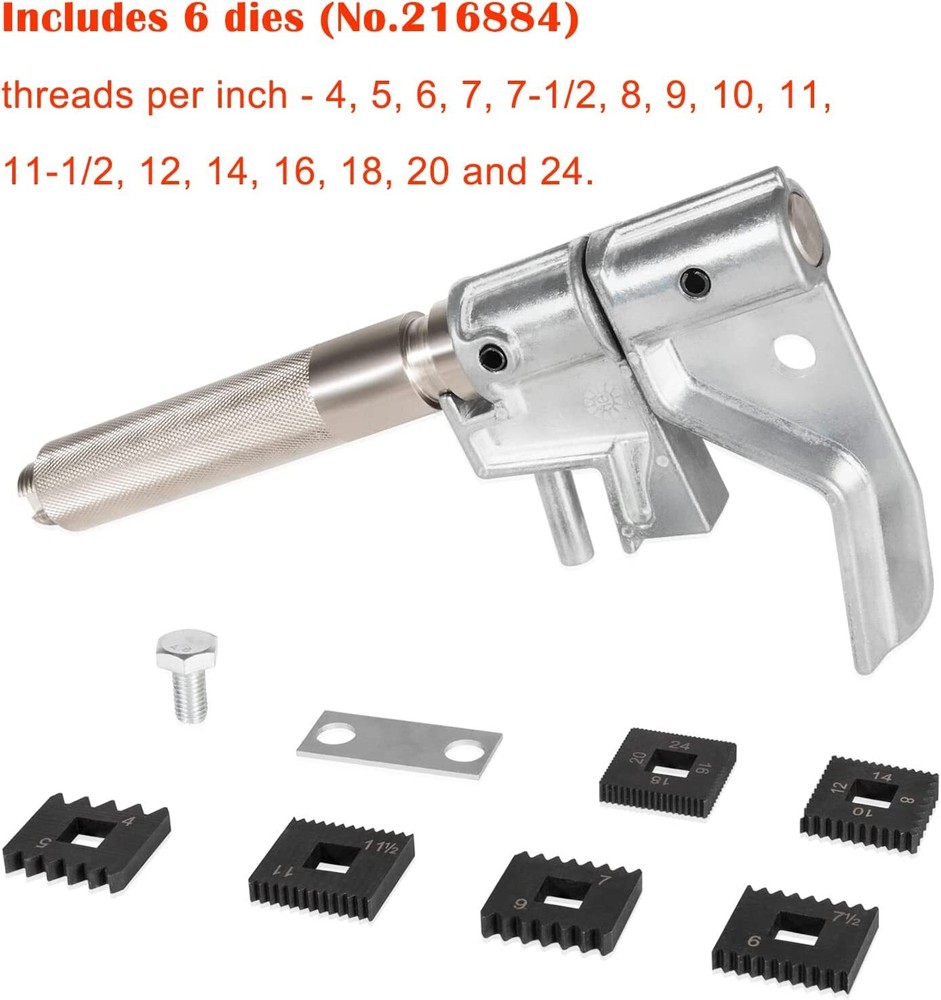 7402 Universal Outside Thread Chaser Tool& Metric Die Set For Thread Repair Tool