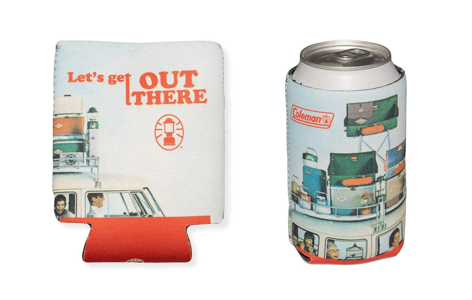 Vintage Coleman (4 Pack) Koozie Holders, Throwback Collection, Drink, Bottle