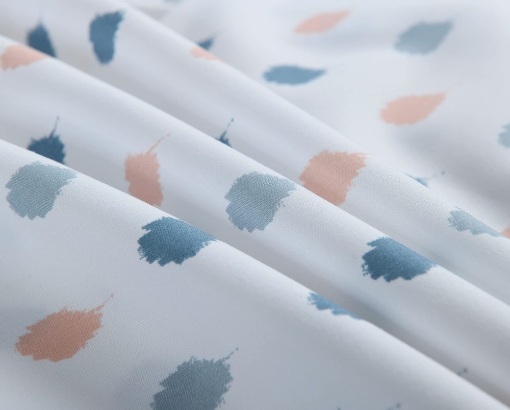 Soft Printed Bed Sheets Double-Brushed Microfiber Sheet Deep Pocket, Hypoalle...