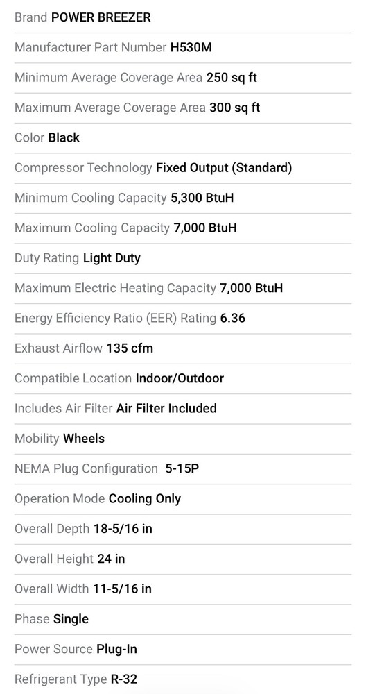 7,000 BTU Portable Air Conditioner