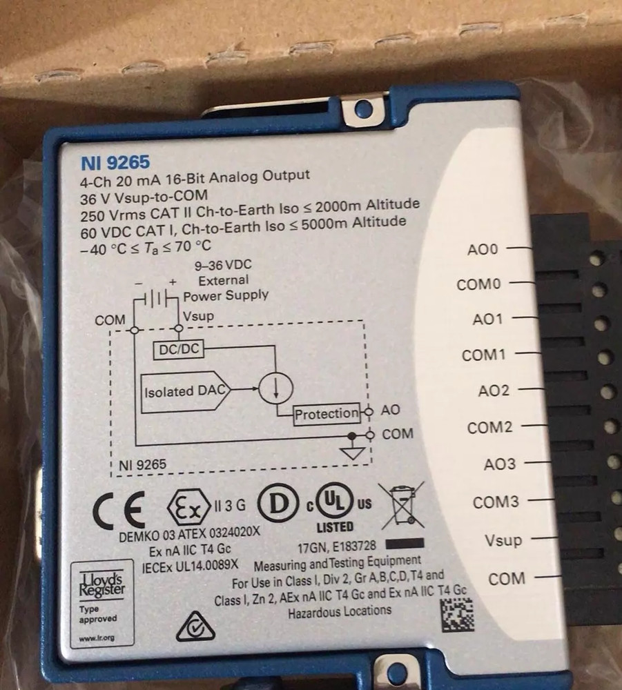NEW National Instruments NI 9265 NI-9265 Current Output Module