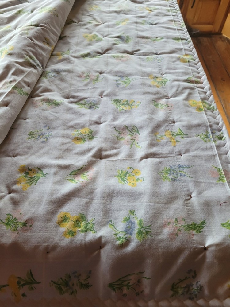 Handmade and Tied Lap Quilt 48"x60" assorted blocks