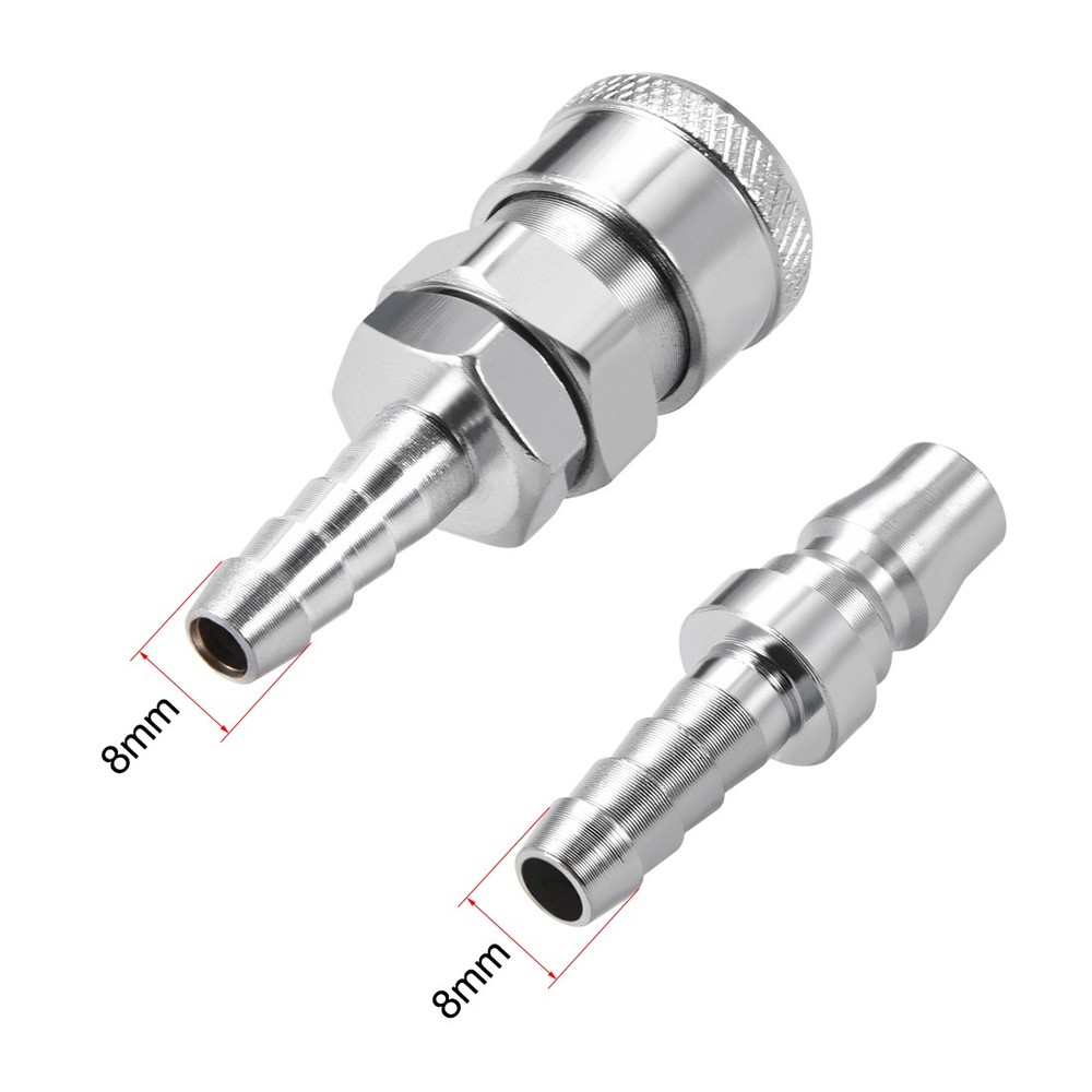 Quick Coupler Air Hose Fitting Connector 8mm Barb Quick Disconnect