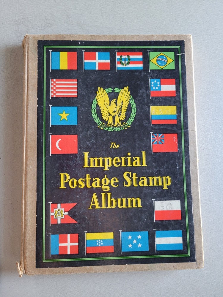 The Imperial Postage Stamp Album, W/Stamp Collection.  Early 1900s Stamps.