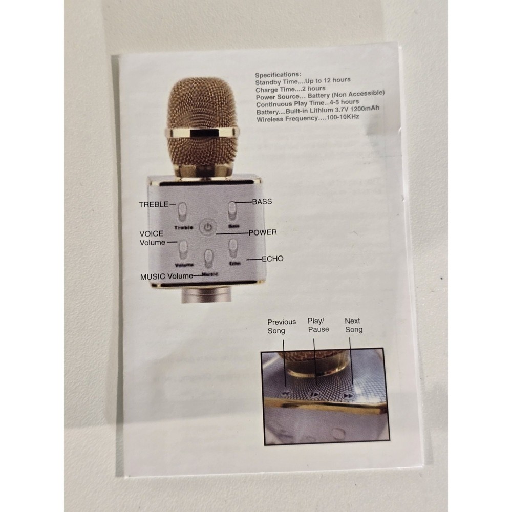 Orbital Wireless Karaoke Microphone – Bluetooth Q7 Style Mic/Speaker