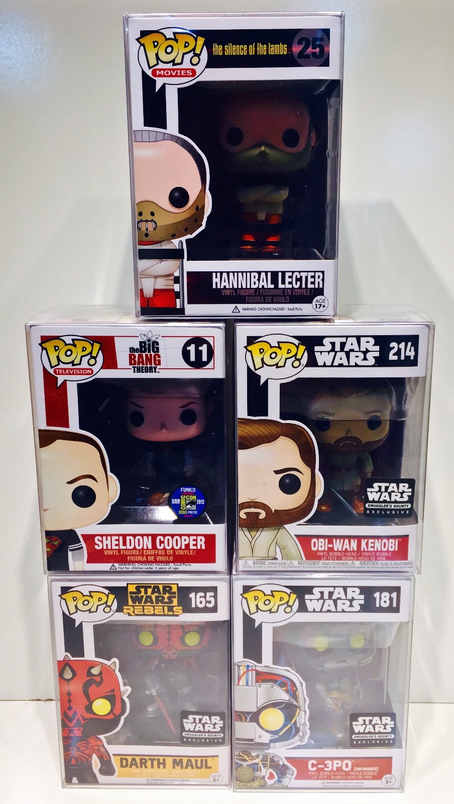 3 FUNKO POP 4" Crystal Clear Box Protectors Custom Acid Free Display Cases