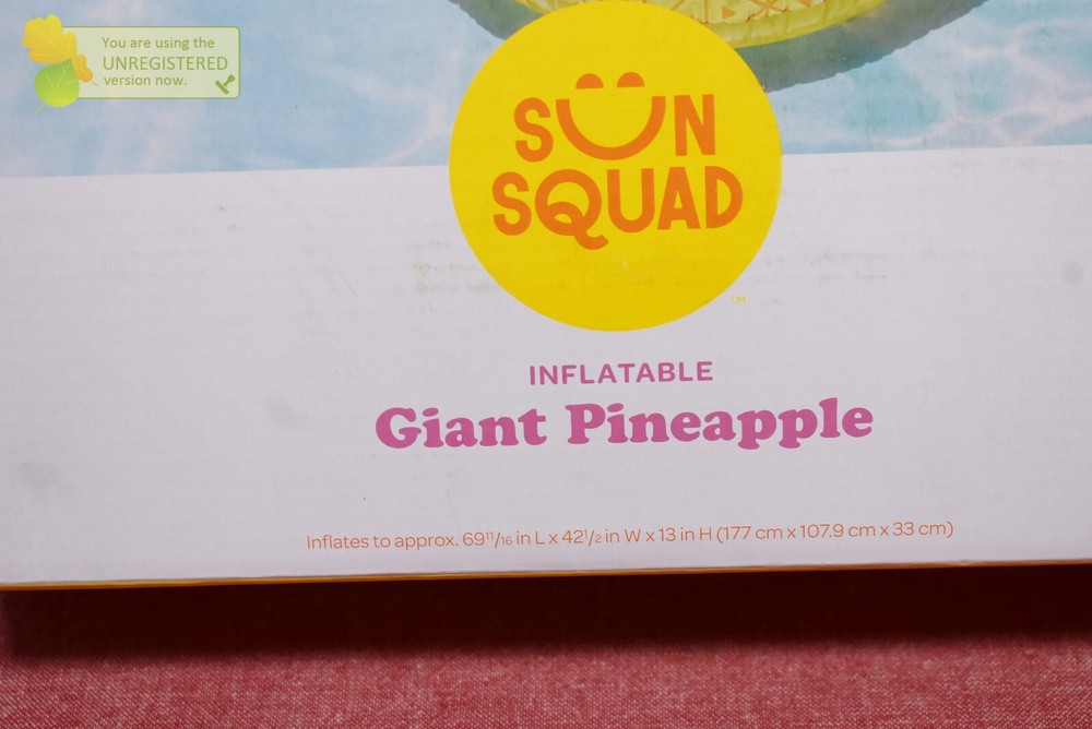 Sun Squad Inflatable Giant Pineapple Swim Pool Float Yellow