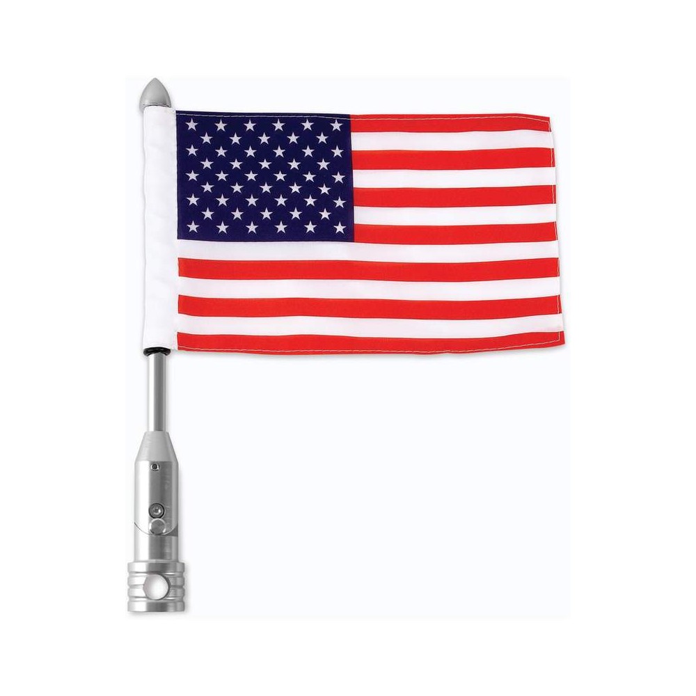 Motorcycle Flagpole Mount and USA Flag