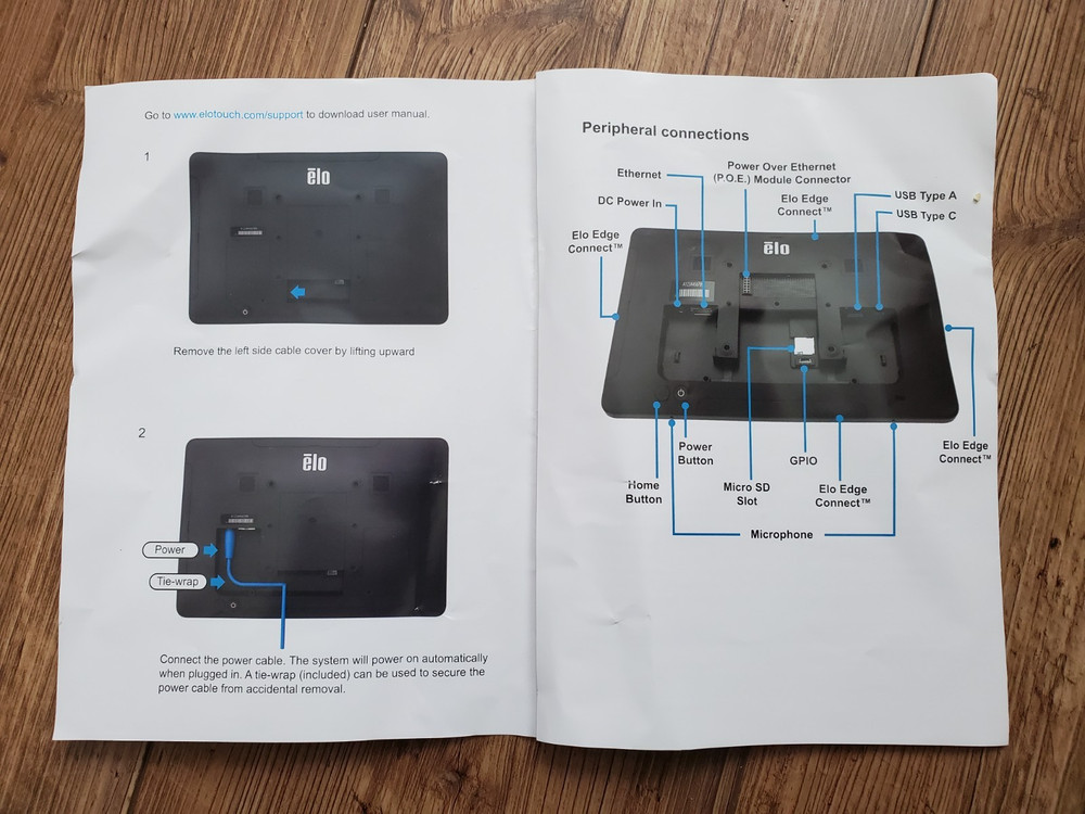 ELO 10.1" I-Series 5.0 AiO Android 14 Touchscreen Tablet Computer - E539154