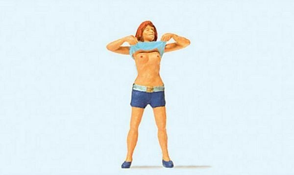 Preiser 28124 HO Scale Pedestrian -- Lady Undressing