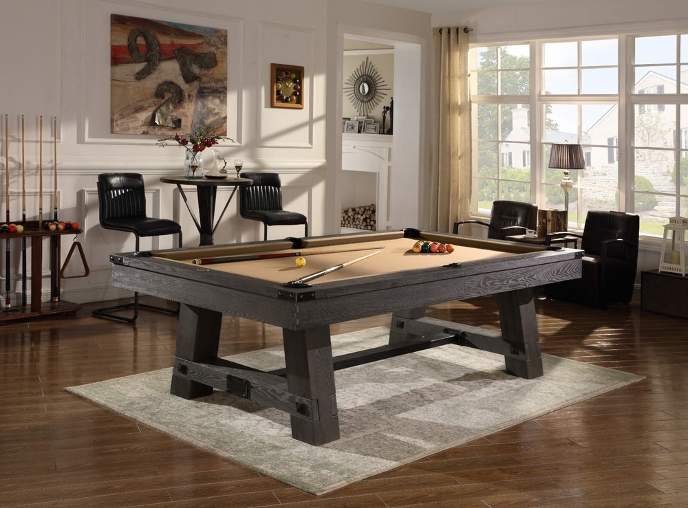 Playcraft Yukon  8' Slate Pool Table, Weathered Fieldstone