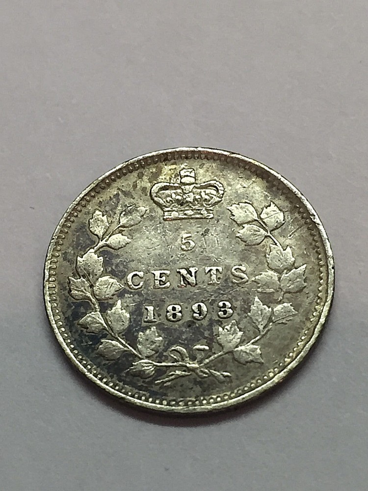 1893 Victoria Five Cent Silver #1491