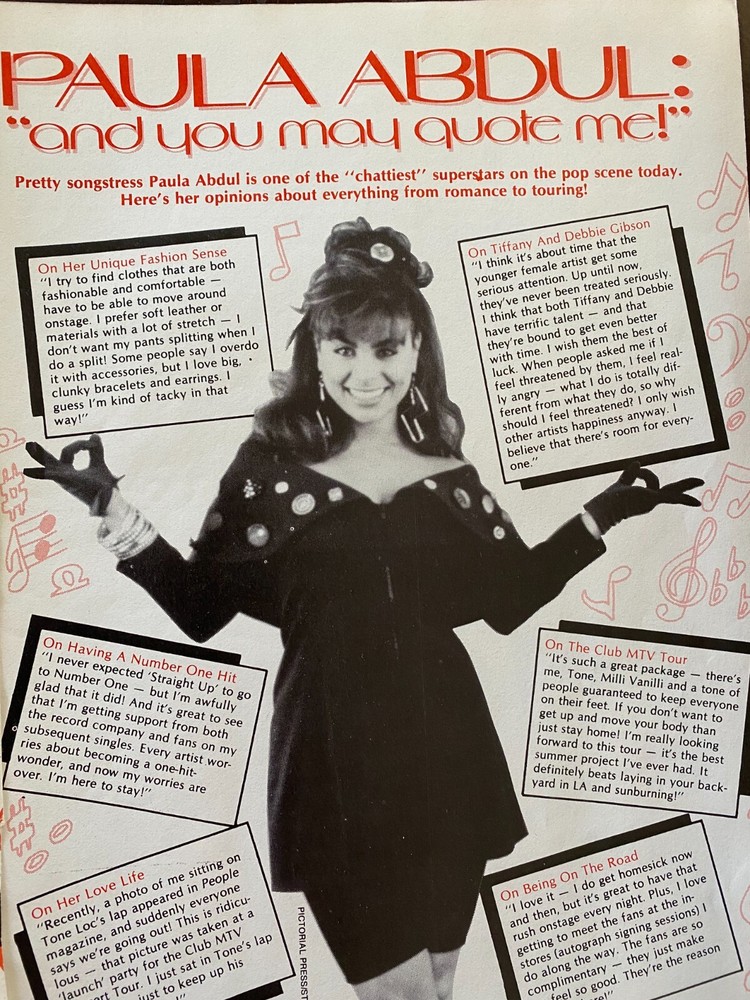 Paula Abdul, Full Page Vintage Clipping, c