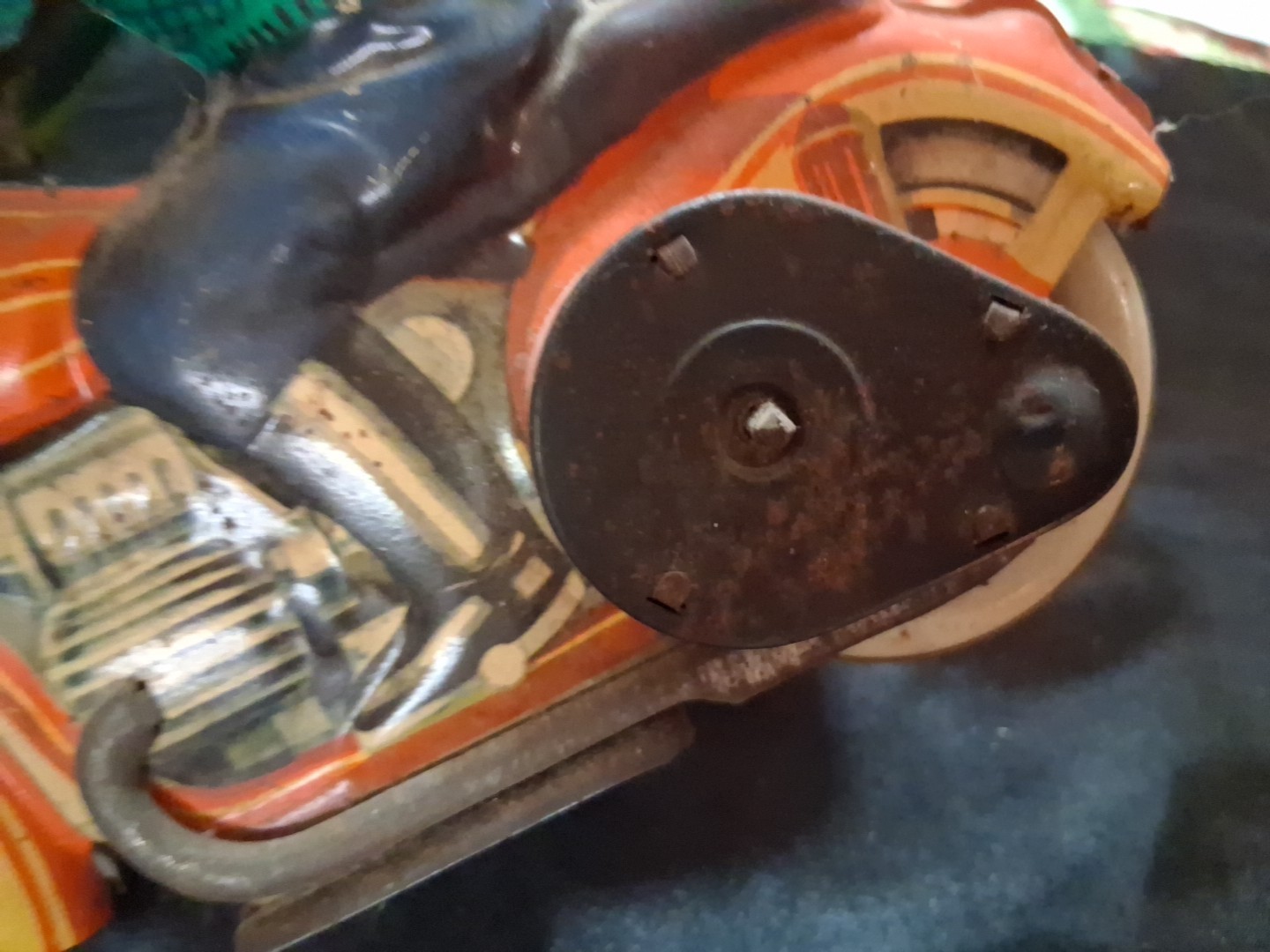 Rare 1960's Soviet Wind-Up Tin Motorcycle W/ Side Car, All Original Kiev Biker