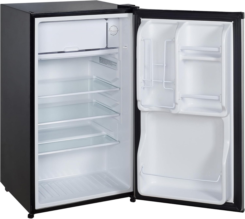3.5 Cu. Ft. Mini Refrigerator in Black with Freezer Section