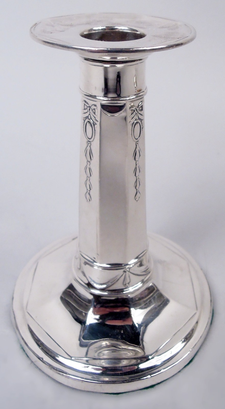 Goldsmiths & Silversmiths Candlesticks Antique English Sterling Silver 1905