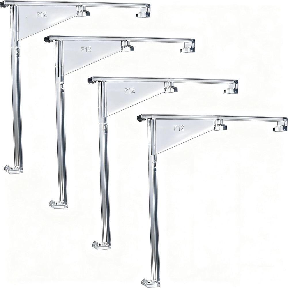 4Pcs Valance Clips 3.5" Clear Vertical Blind Hidden Retainer Holder Installation