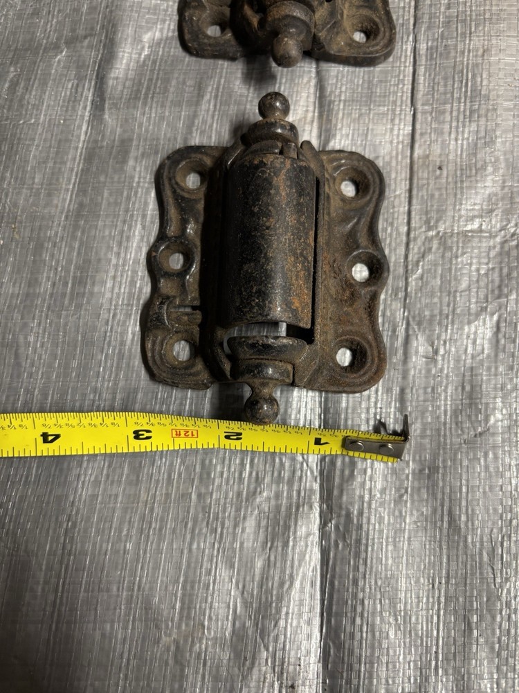 2 Antique Spring Hinges For Screen Doors Architectural Salvage (non Matching)