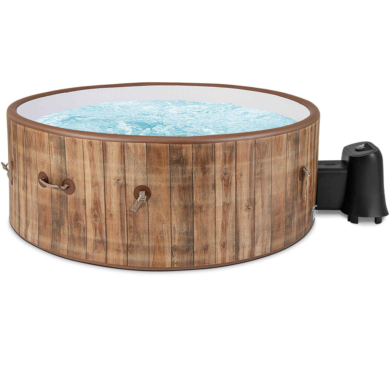 72" Inflatable Hot Tub SPA w/ 120 Air Jets Manual Air Pump Electric Heater Pump