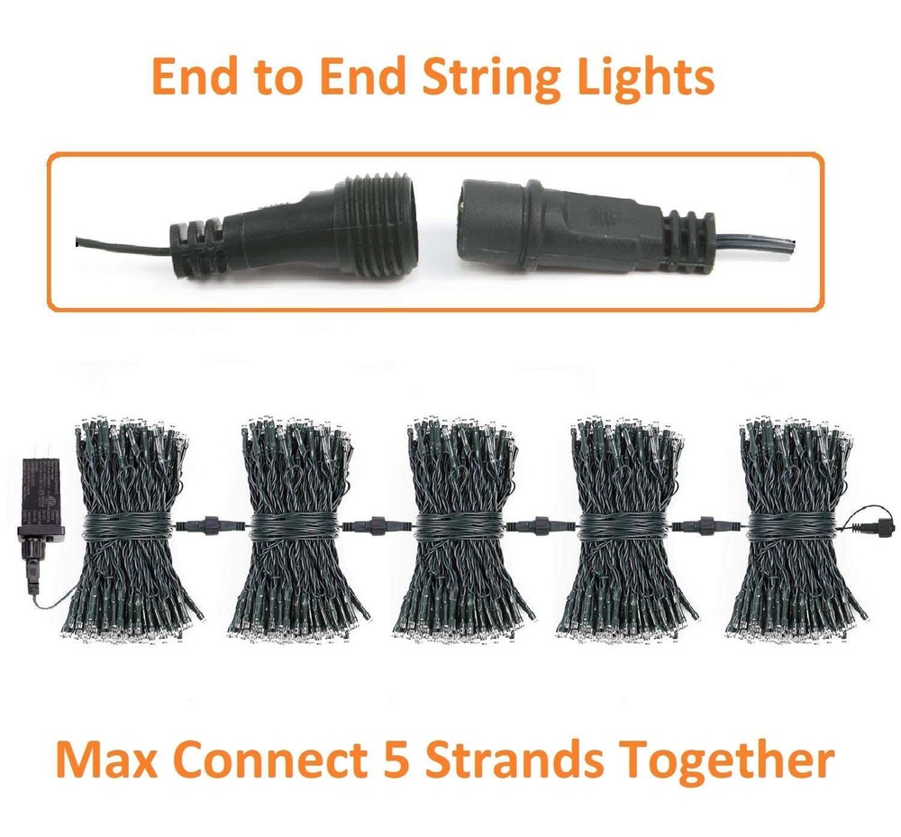 OZS 2PACK 164ft 400LED Extendable Color Changing Christmas String Lights Indoor/