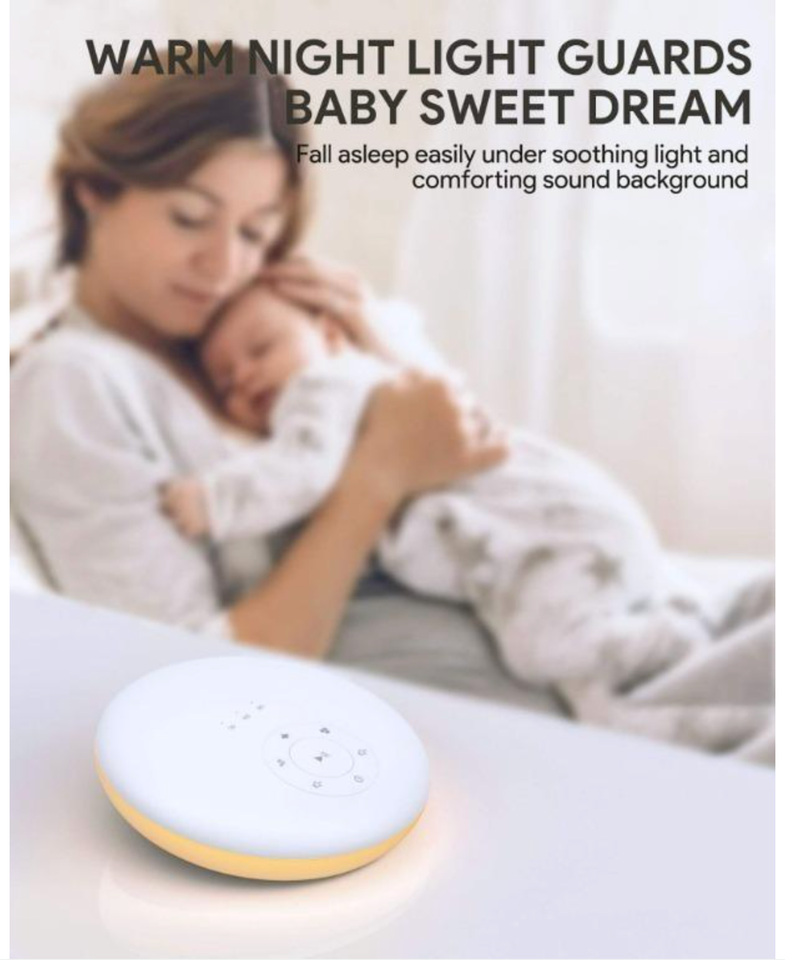 Gladle White Noise Machine with Night Light GL-LT015