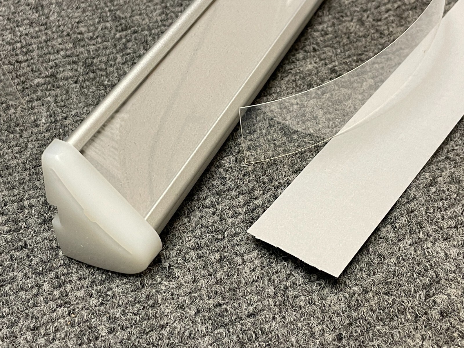 Vidmar Paper and Clear Plastic Cover Drawer Label Edge Backing Stanley GREY