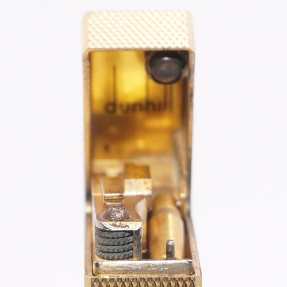 Dunhill Lighter Brown Shell gold Barry Pattern_Ultrasonically cleaned_Working