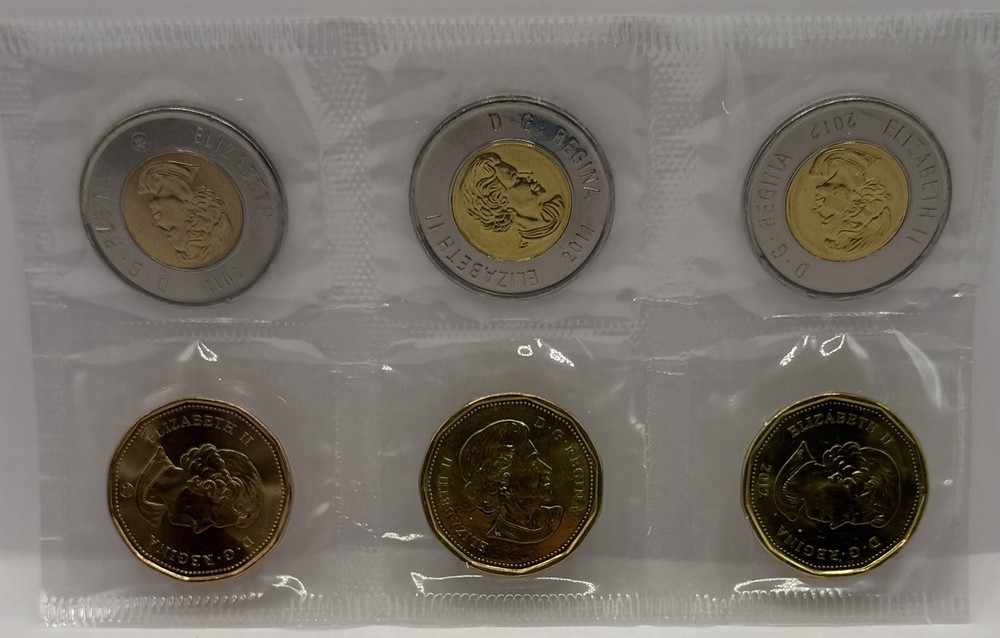 2012 $1 & $2 Circulation Coins & Test Token Set