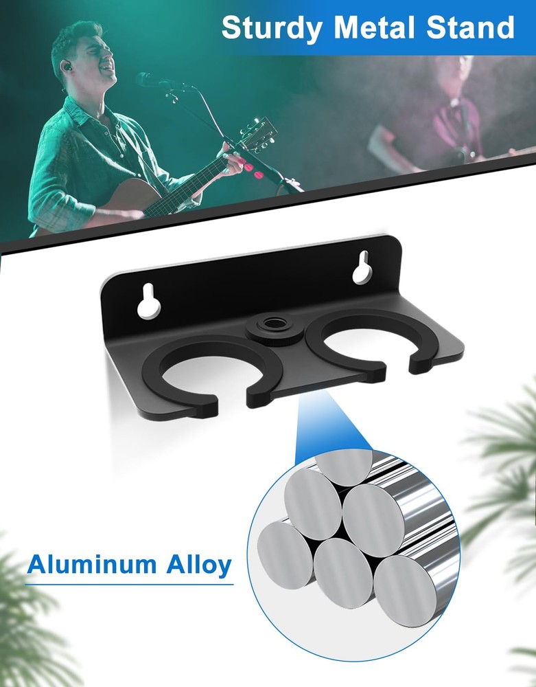 Multi Microphone Holder for Handheld Dynamic Wired and Wireless Mics Storage ...
