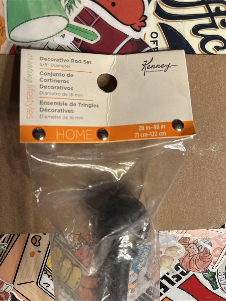 Black Curtain Rod 24-48