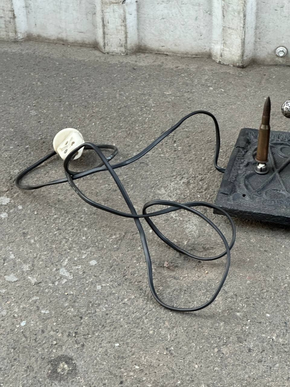 A floor lamp decoration made from a Mosin rifle. WWII military