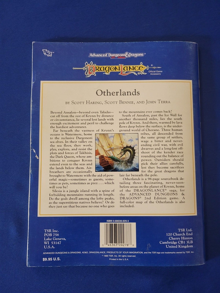 AD&D Otherlands with Map Adventure Module - Dragonlance 9278