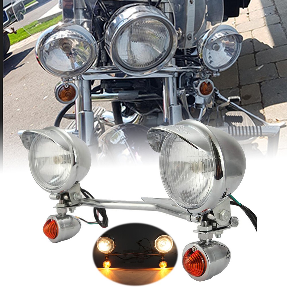 Driving Passing Signals Light Bar Kit For Harley Softail FatBoy FLSTF