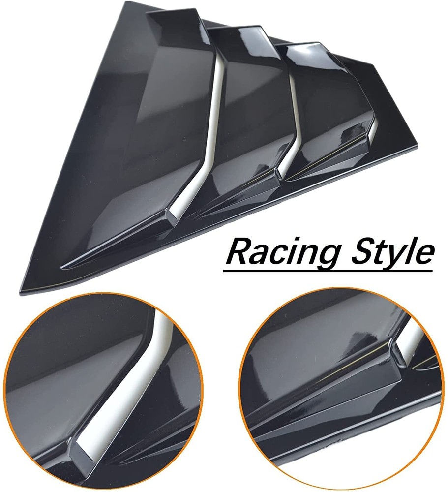 Side Window Louvers Vent Blinds Cover Glossy Black For Nissan Altima 2019-2023