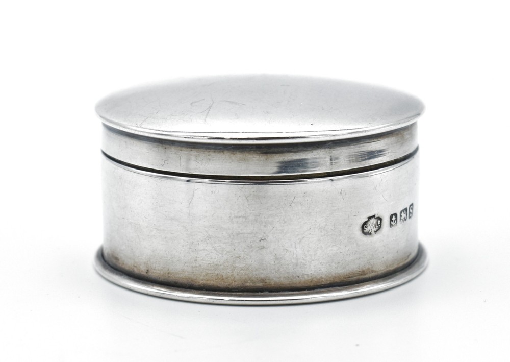 Antique Solid Silver Powder Pot Snuff Box William Hutton & Sons 1917