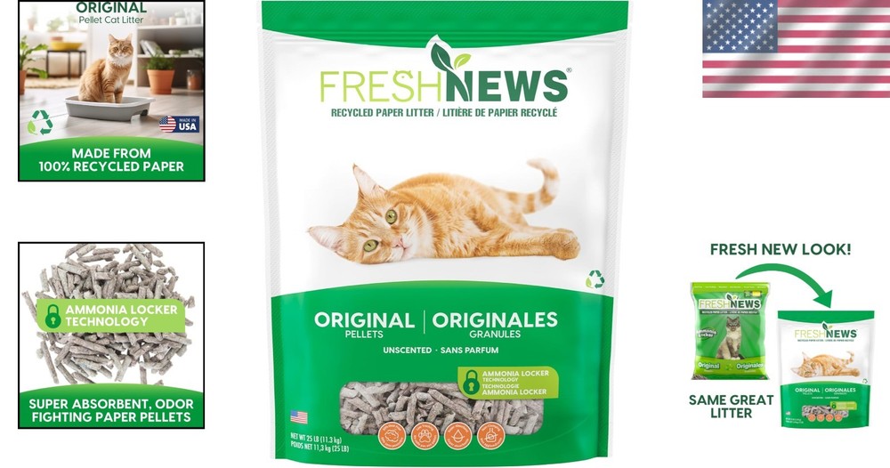 Biodegradable 25lb Cat Litter Pellets
