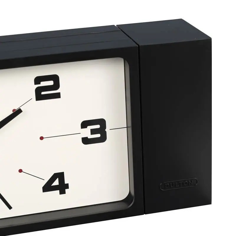 Dulton Double Face Wall Clock H21-0362BK Black Rectangle Magnet Type Japan