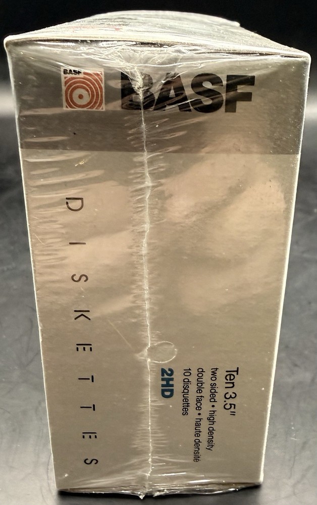 BASF Floppy Disks - 2HD High-Density 3.5" - 2 BOXES NEW OLD STOCK, SEALED!