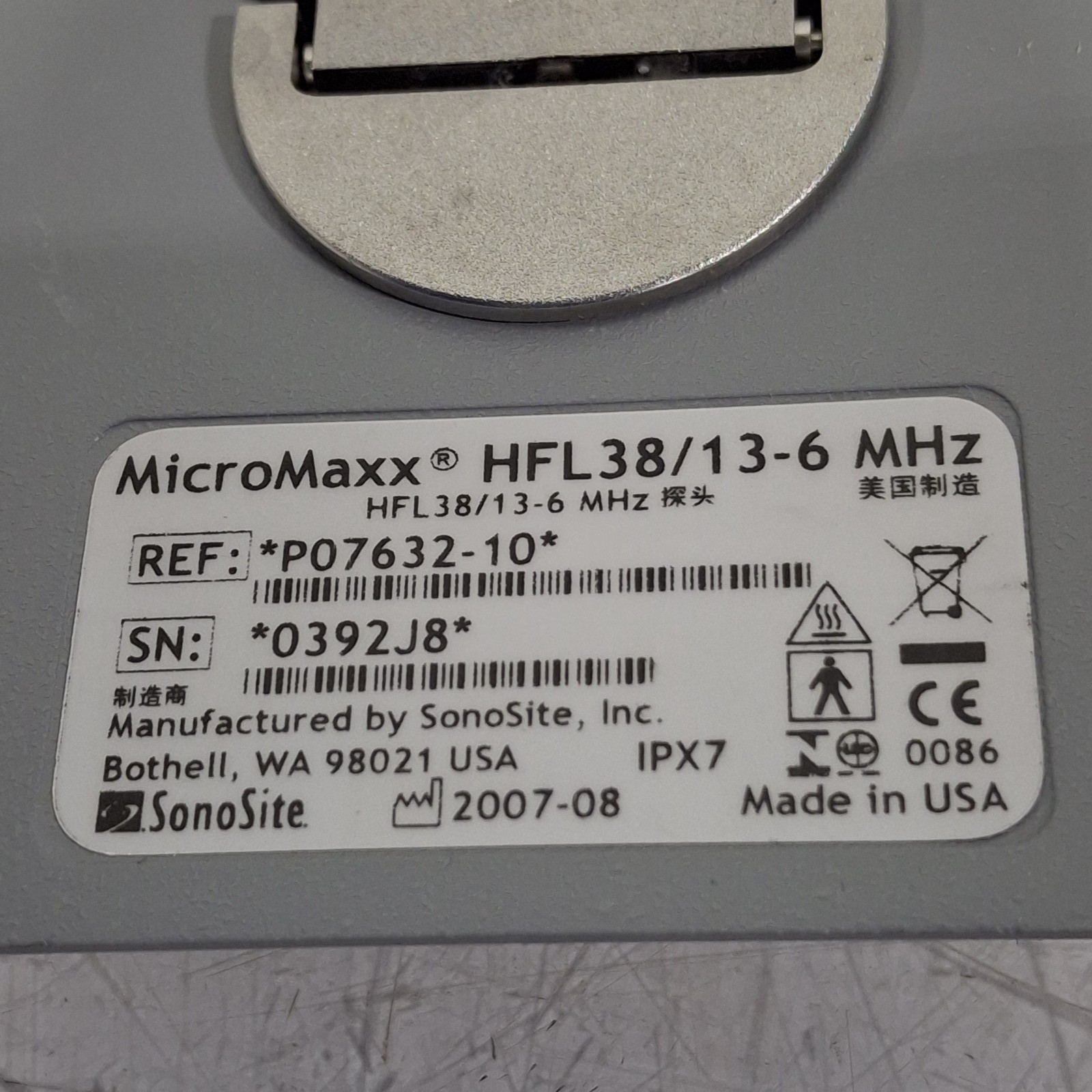 Sonosite HFL38/13-6 MHz Transducer