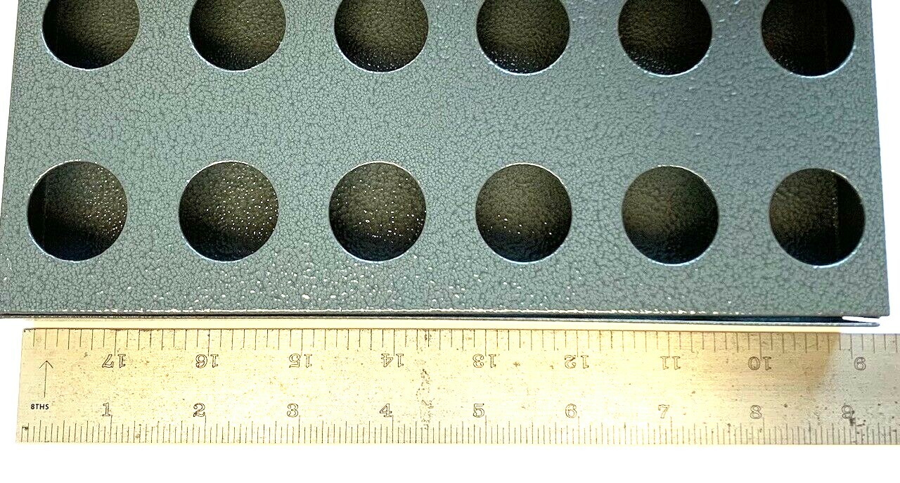 R8 12 SLOT COLLET RACK & TOOL TRAY FOR BRIDGEPORT HIGH PRECISION R8 COLLETS