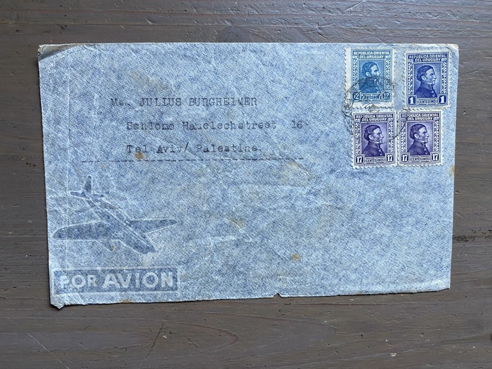 Old Cover From Argentina To Palestine Before 1948