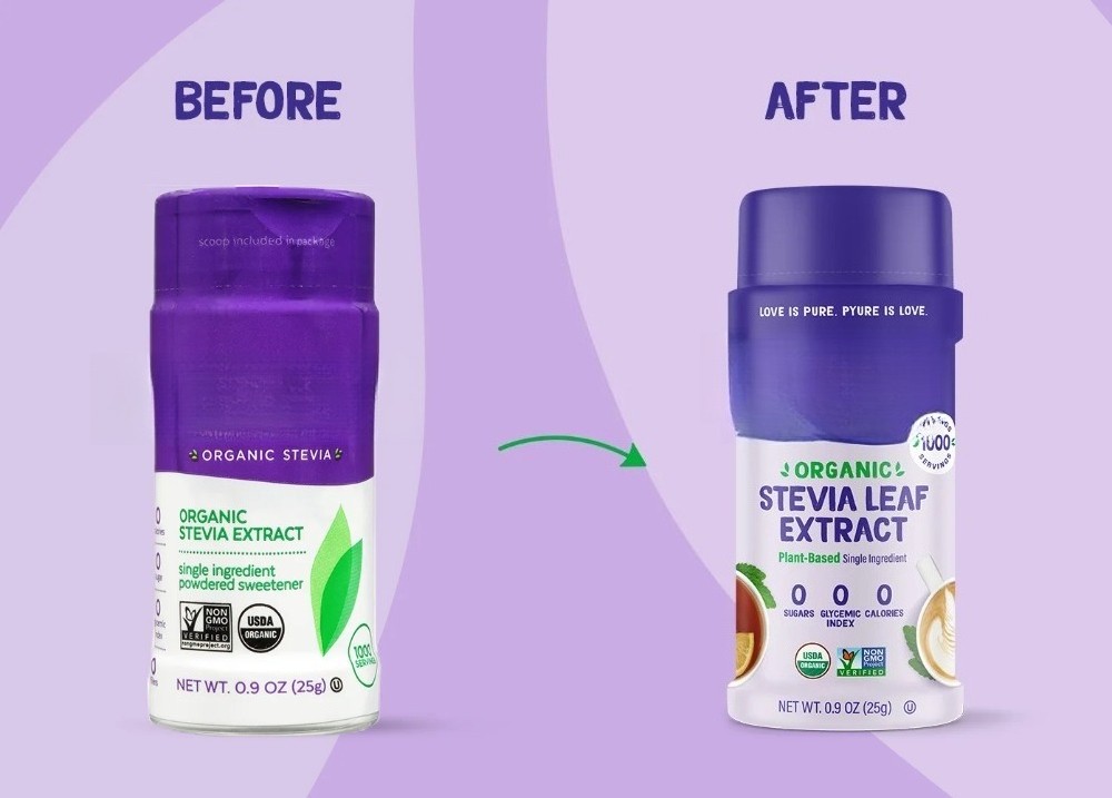 (3 pack) Pyure Stevia Extract, Single Ingredient Powdered Sweetener