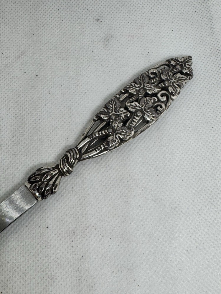 Cast Openwork Foliate Letter Opener Sterling Silver