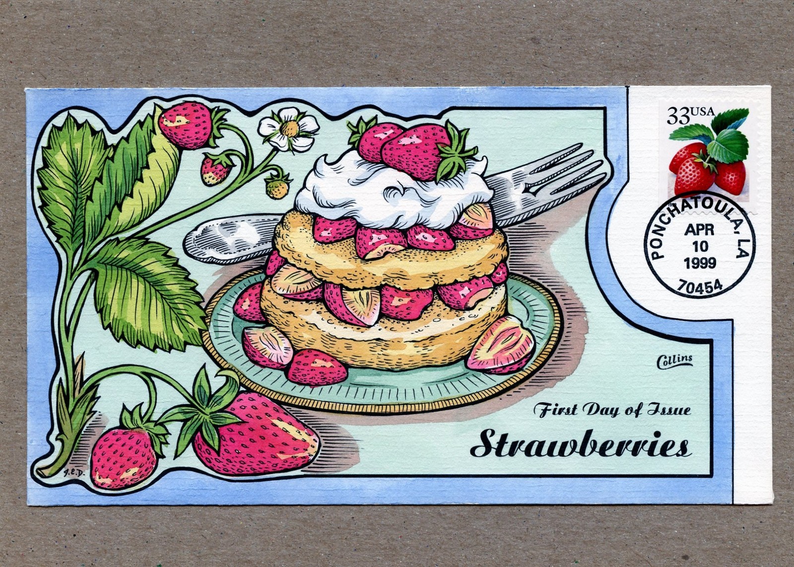 WWLF COLLINS FDC   BERRIES   3296   STRAWBERRIES