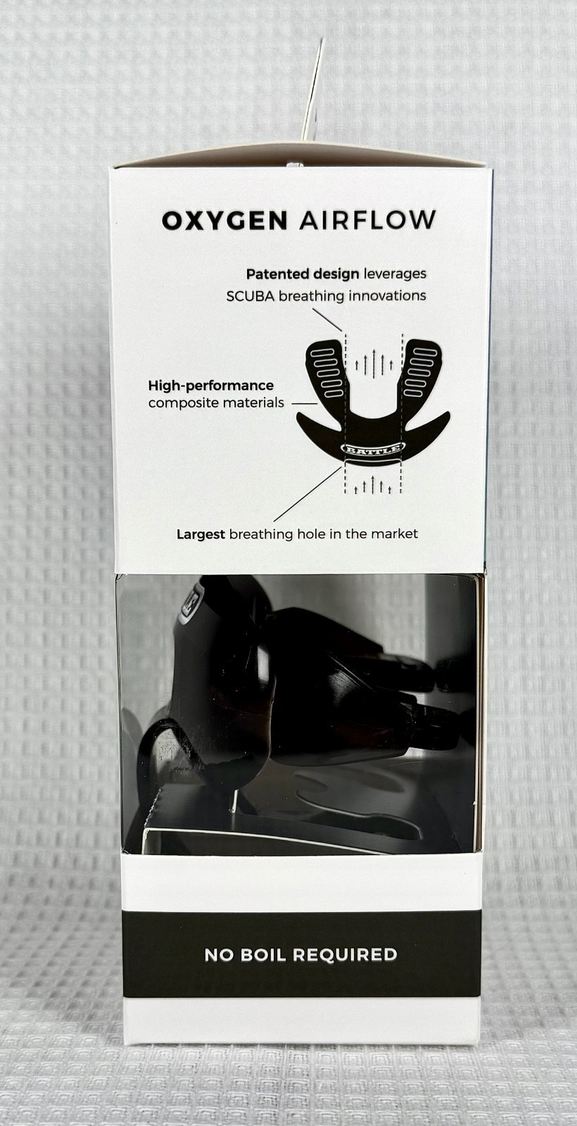 Battle Oxygen Lip Protector Mouthguard w/ Connected Strap – Football & Sports